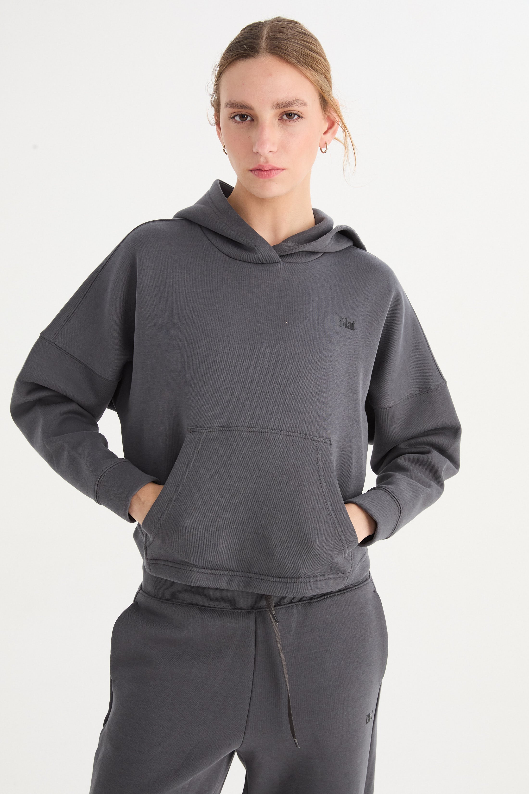 Buzo con Capucha Iskra - TechKnit® - Gris oscuro