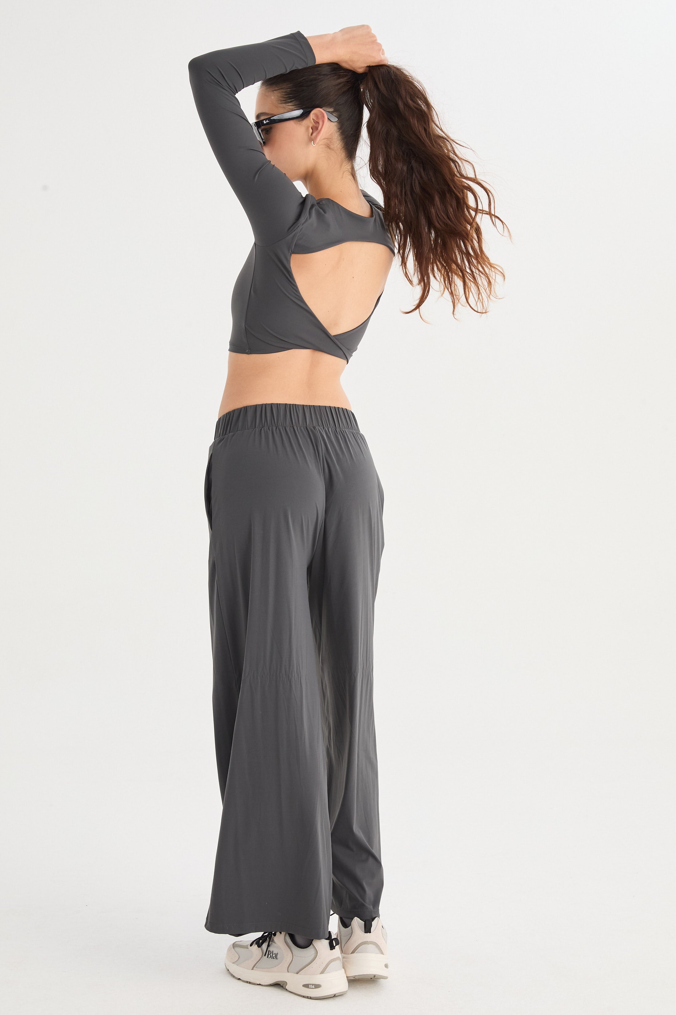 Top Manga Larga Kora - TechKnit® - Gris Oscuro