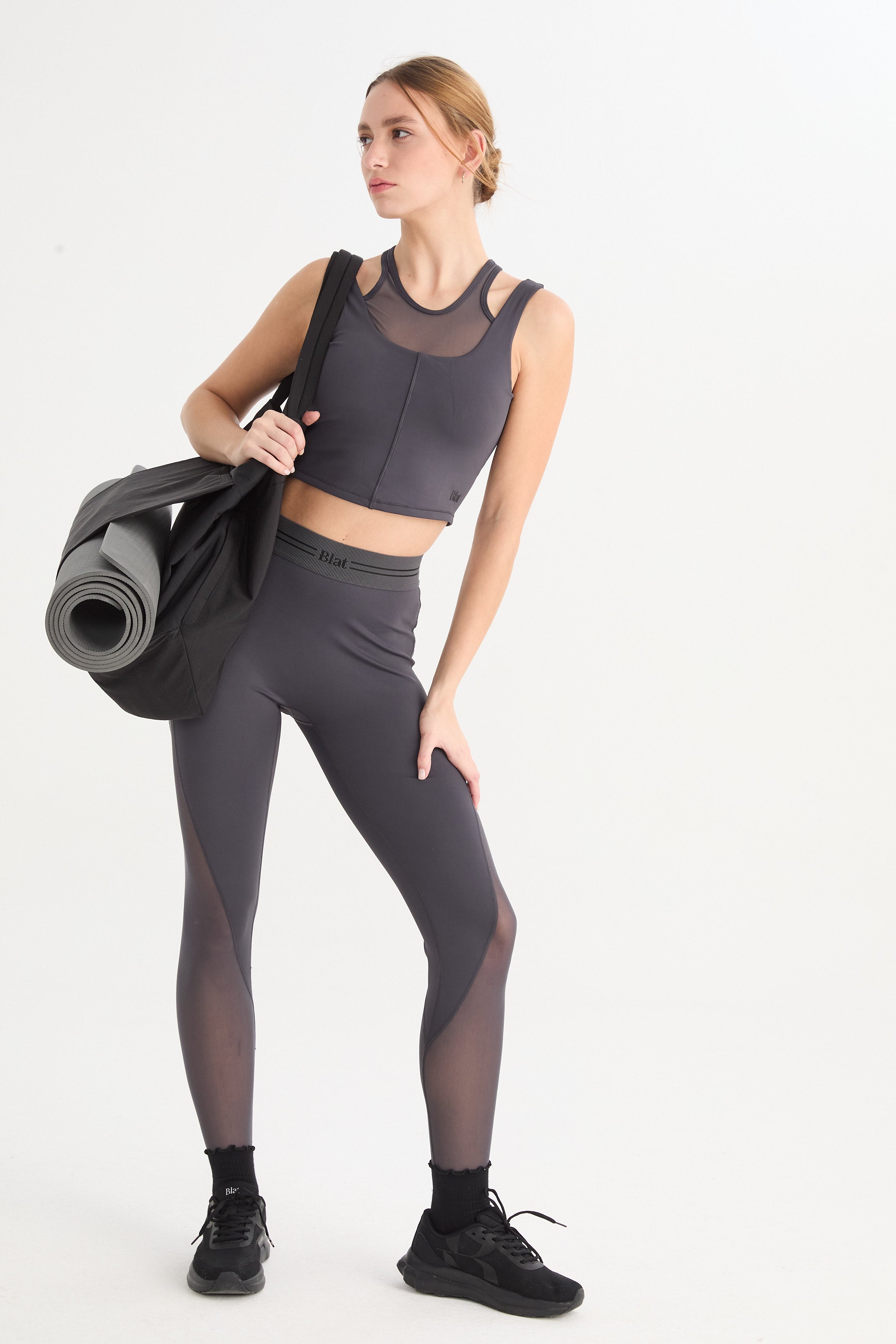 Top Doble Nysa - PureSkin® - Gris oscuro