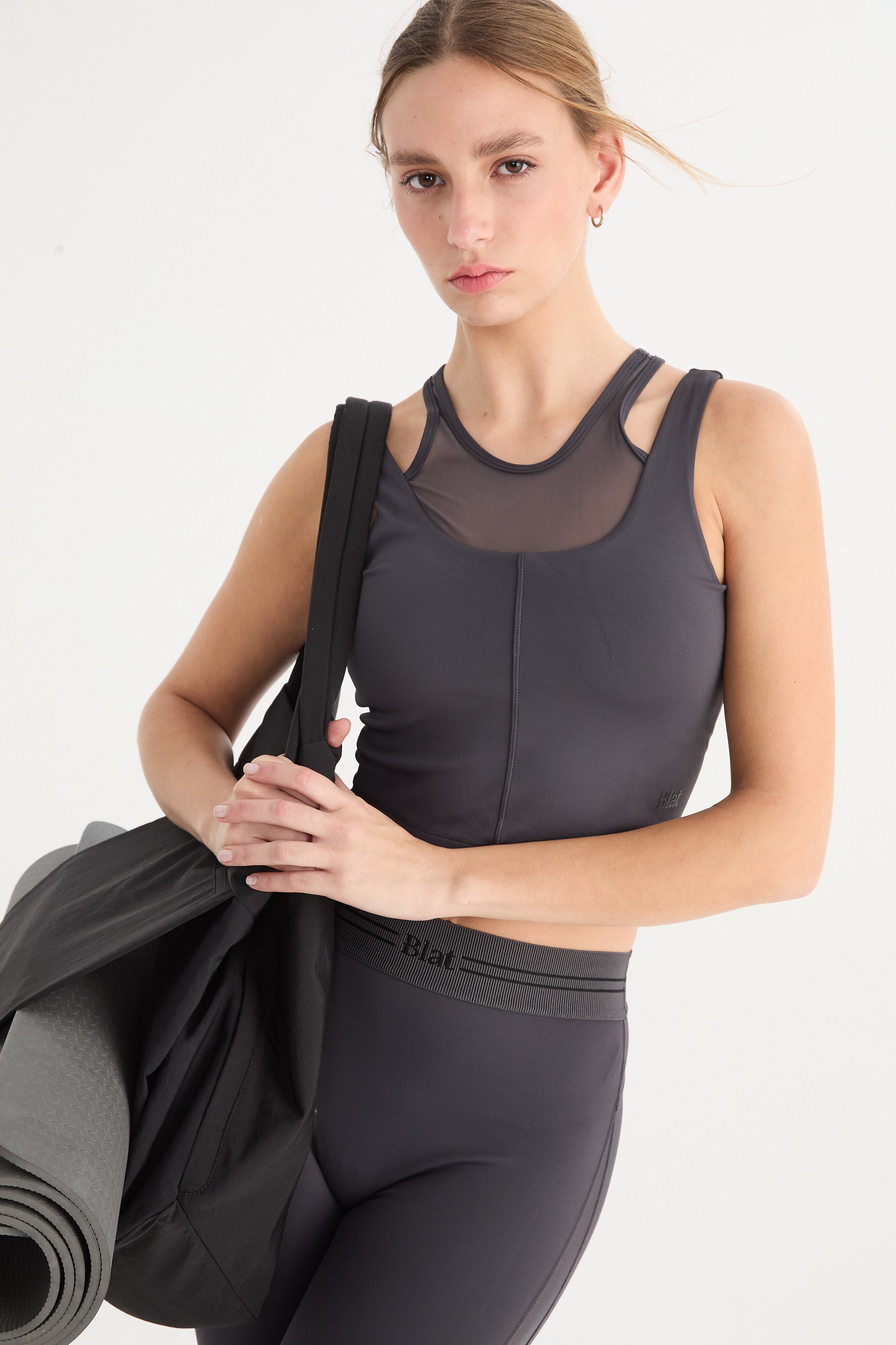 Top Doble Nysa - PureSkin® - Gris oscuro
