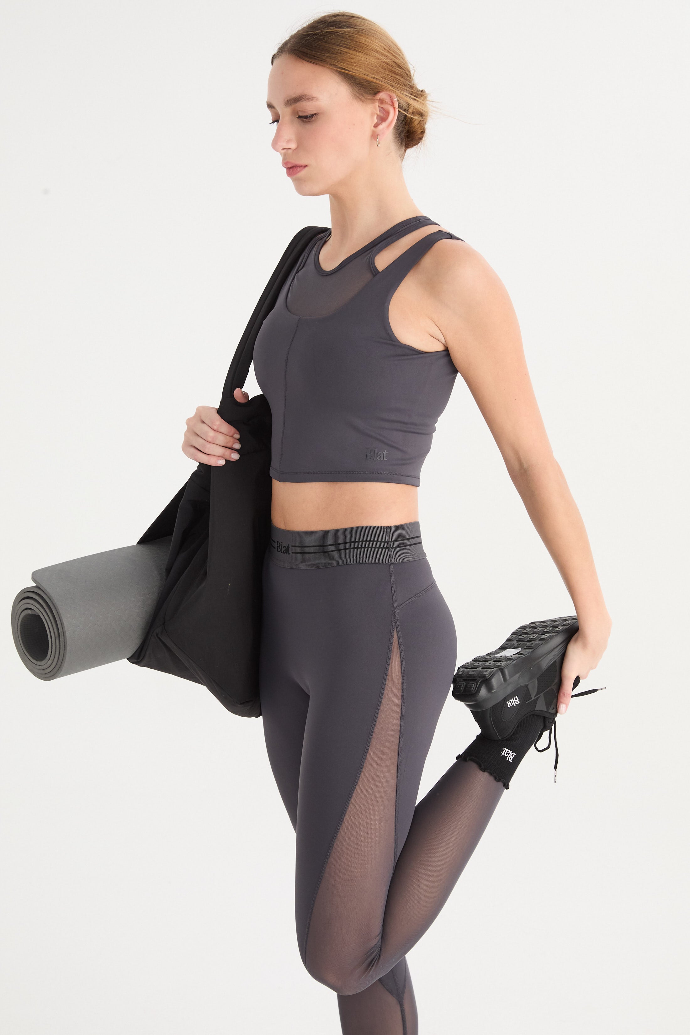 Top Doble Nysa - PureSkin® - Gris oscuro