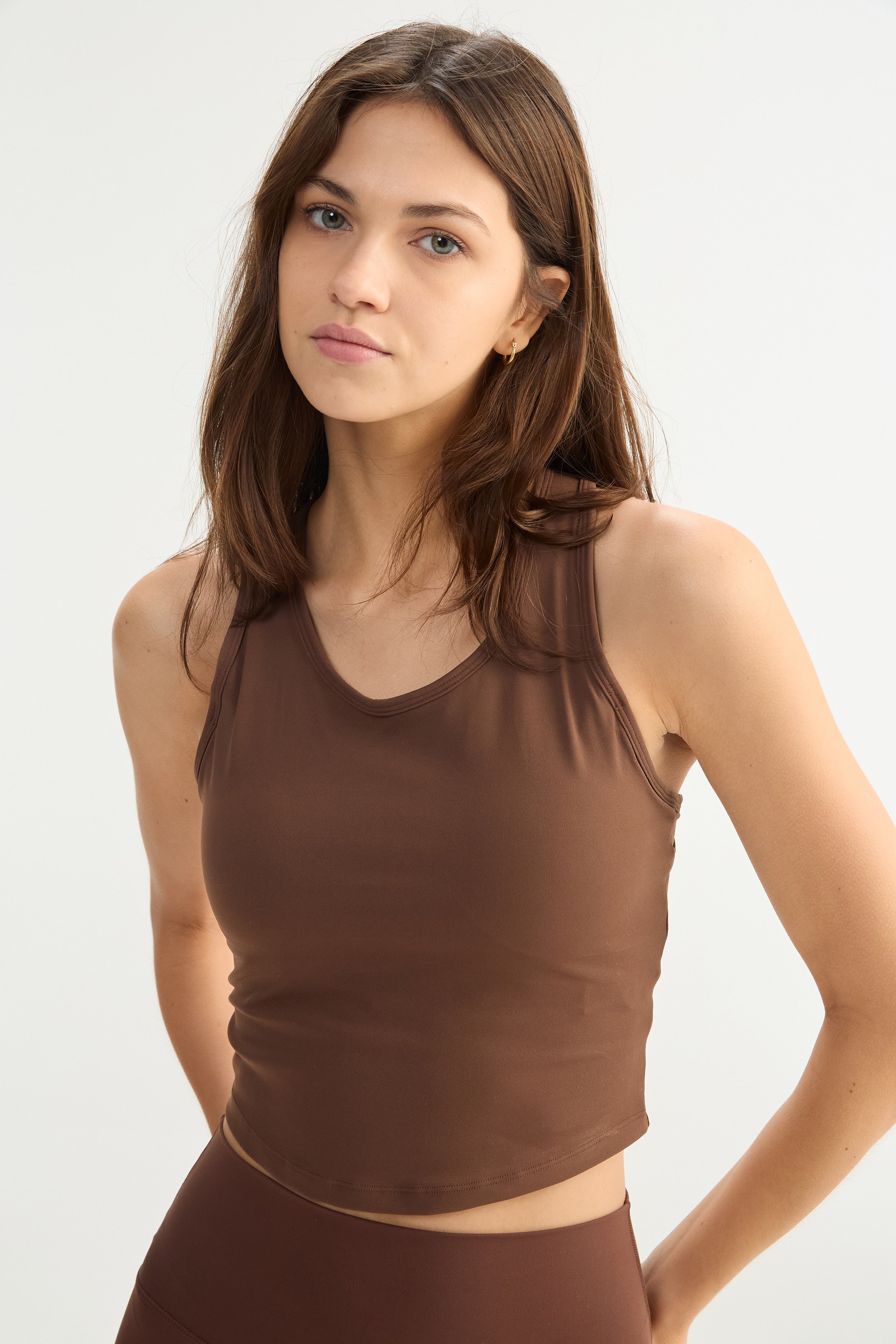 Remera Sin Mangas Gravity - PureSkin® - Chocolate