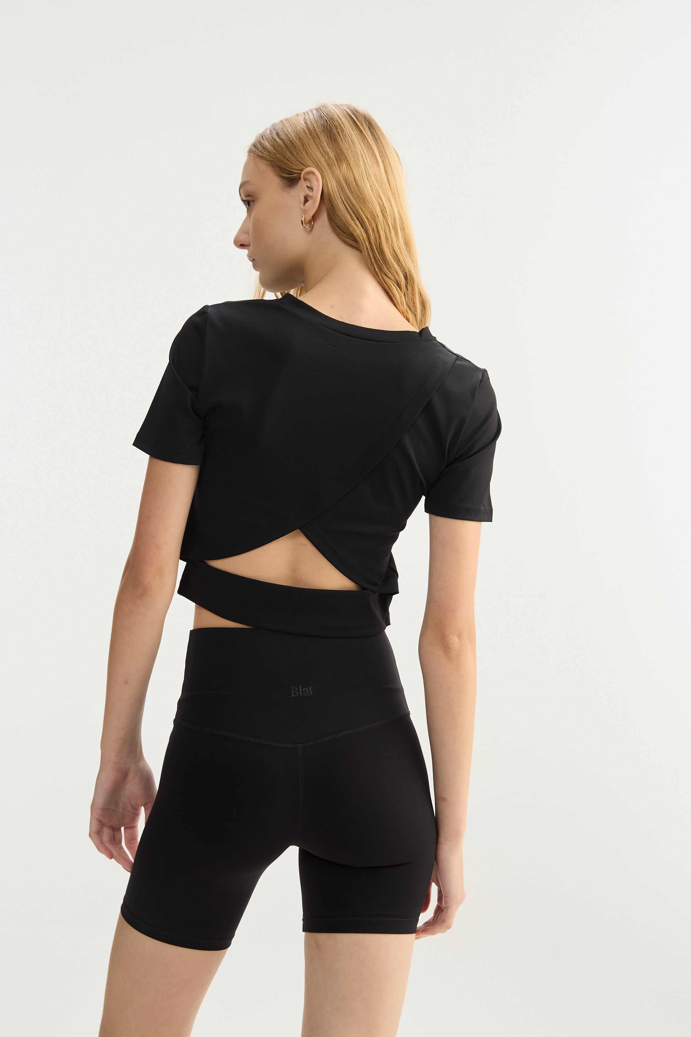 Top Manga Corta Shine - PureSkin® - Negro