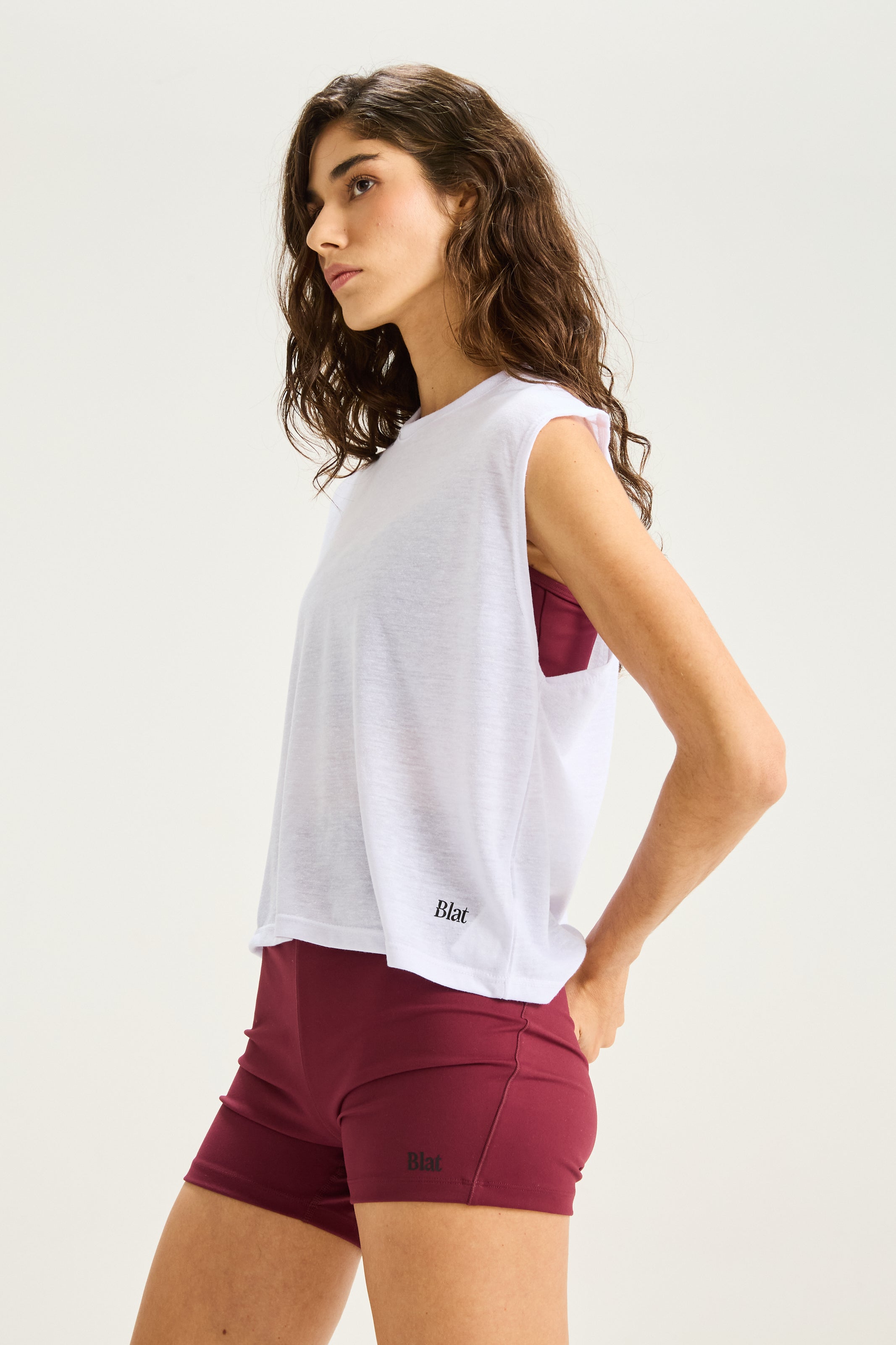 Remera Sin Mangas Crop - Blanco