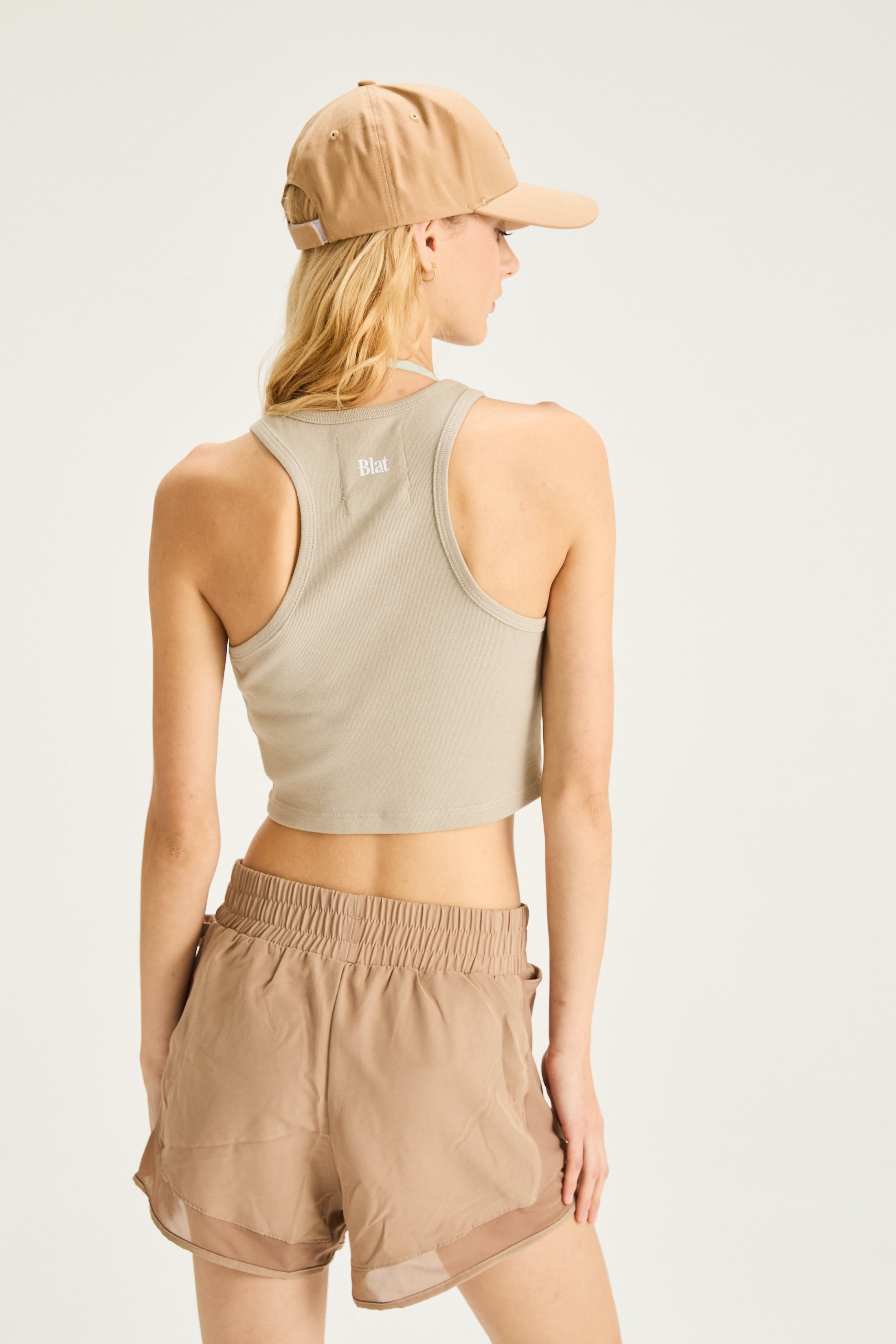 Musculosa Crop Boost - Visón
