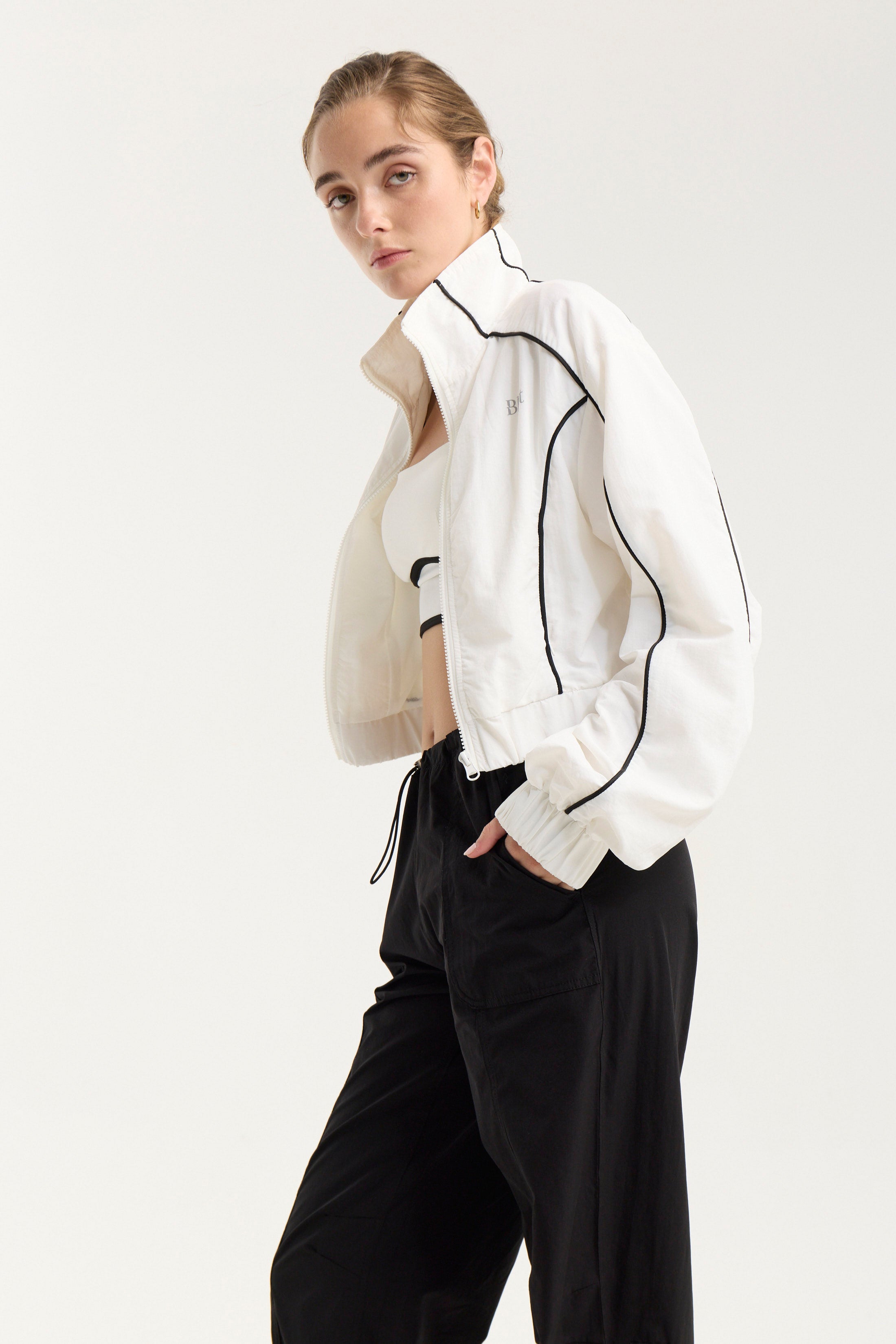 Campera Arbor Combinado - TechKnit® - Blanco